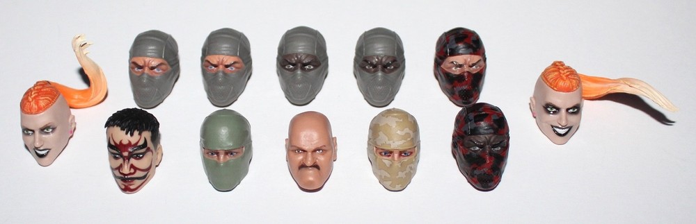 CUSTOM FODDER – Heads Lot – VALAVERSE ACTION FORCE 6″ Scale 1/12