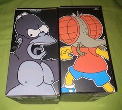 Jakks Simpsons Treehouse of Horror Fly Boy Bart King Homer Figure Lot