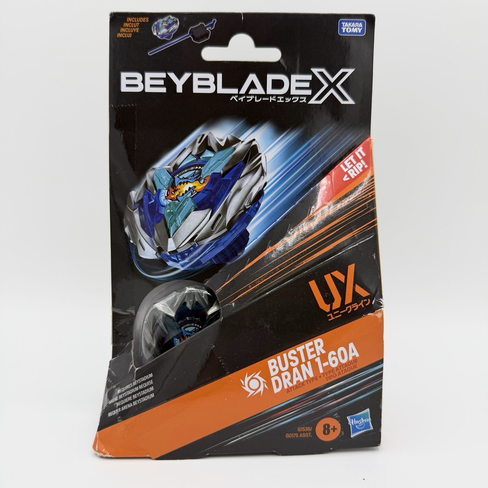 Beyblade X Buster Dran 1-60A UX Starter Pack Set with Attack Type Top Silver
