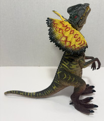 Dinosaur Action Figures Dilophosaurus(8 in) & Velociraptor(7 in) Toys-Lot of 2