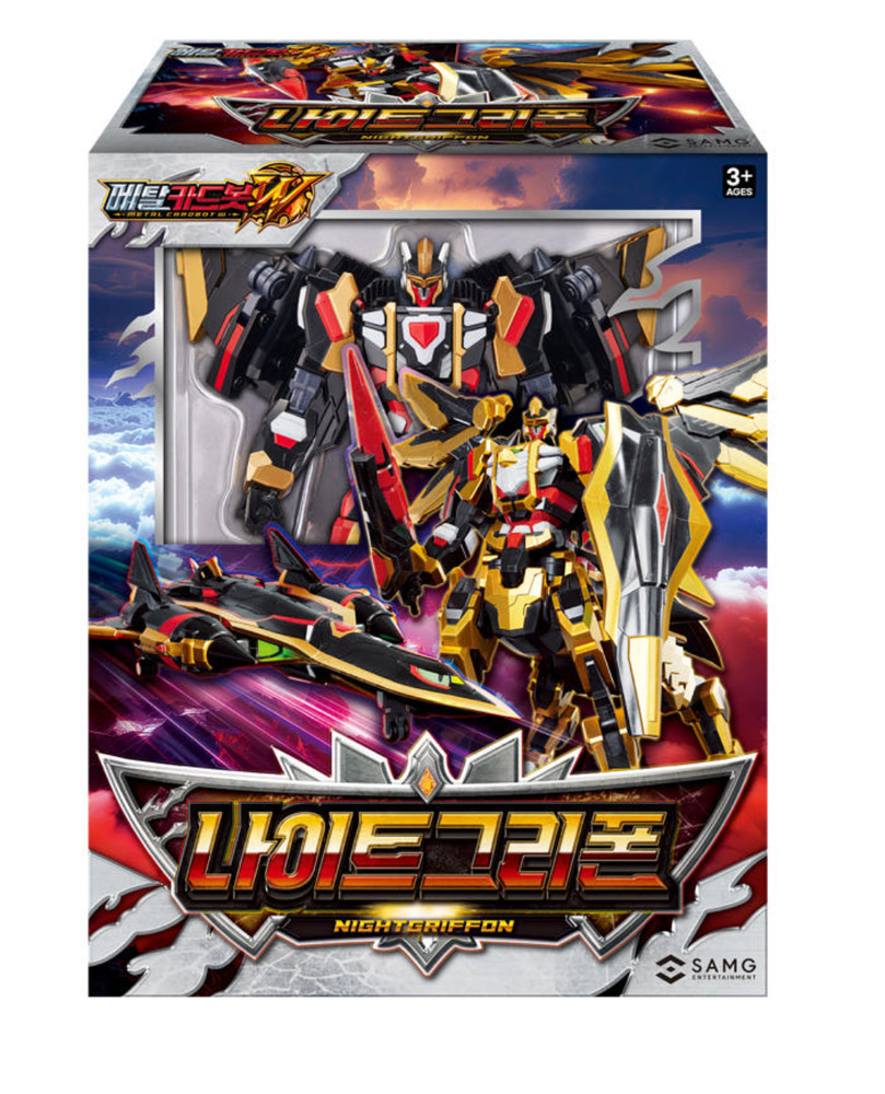 Metal Cardbot W Season 3 Night Griffon Transformer Robot Toy Action Figure kor