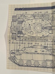 1985 GI JOE Cobra Motorized Crimson Attack Tank Original Blueprints Instrs. CAT
