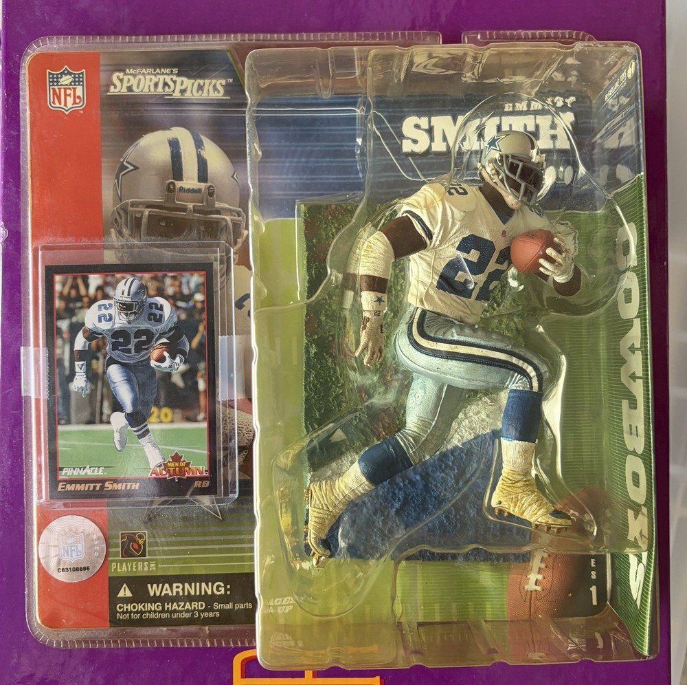NFL Emmitt Smith #22 Dallas Cowboys McFarlane Sports Picks Series 1 Figure 2001