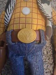 Thinkway Toy Story Lots O Laughs Woody Pull String Stomach Giggle w/Hat