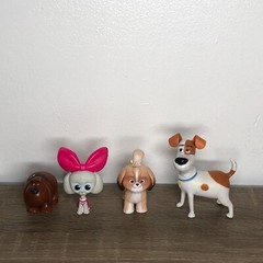 The Secret Life of Pets Toys Figures Lot Cake Toppers Duke Princess Daisy Max 4