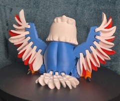 Articulated Bald Eagle 3D Printed Flexi Figure Poseable Wings USA Bird Patriotic