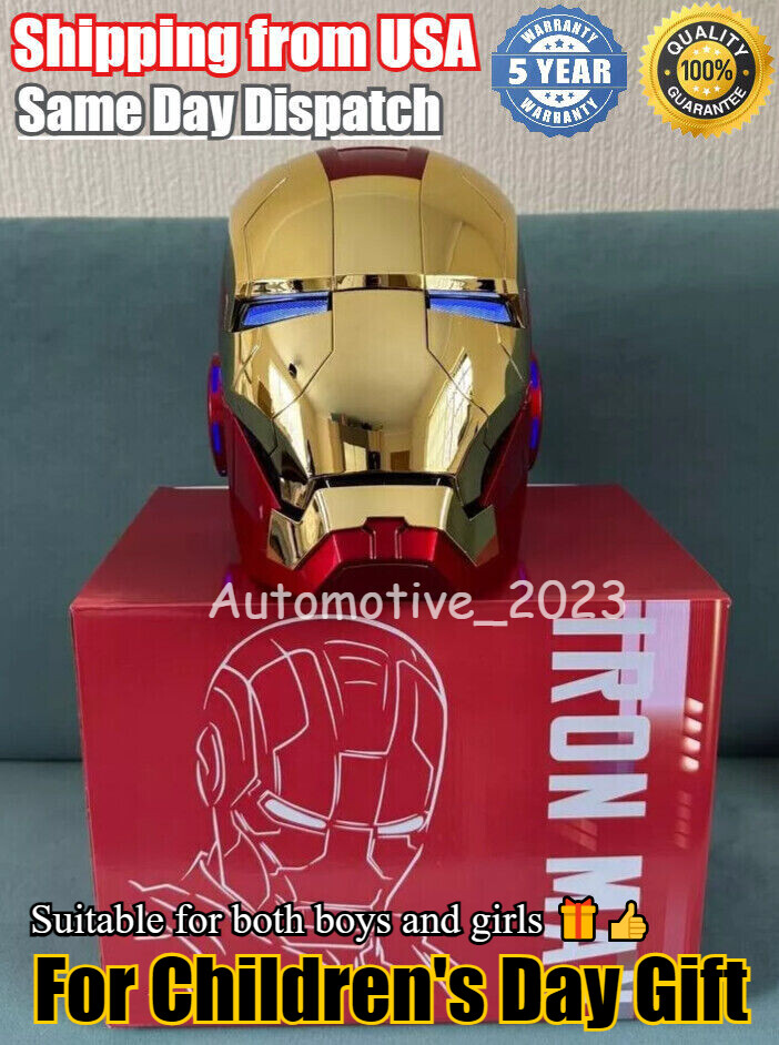 US! AUTOKING Iron Man MK5 1:1 Helmet Wearable Voice-control Children’s Day Gift