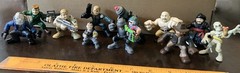Indiana Jones Gi Joe Combat Adventure Heroes figures mechanic swordsman skeleton