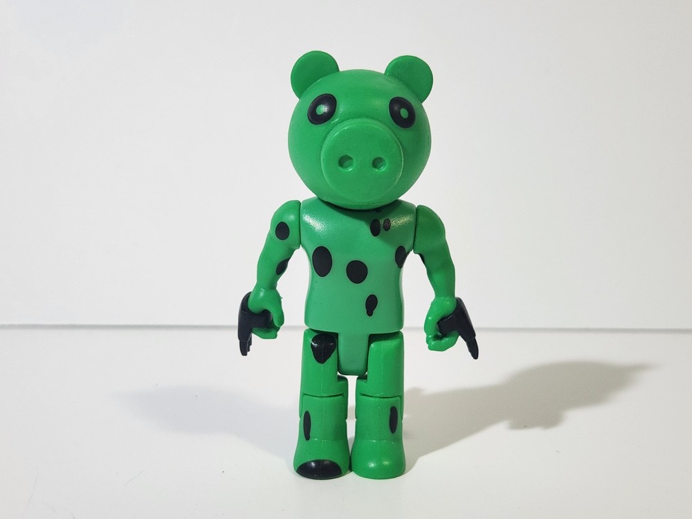 ROBLOX PIGGY Action Figure Toy Dinopiggy Articulated Buildable Green Loose 3.5”
