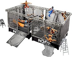 WWE War Games NXT Takeover Playset Breakable Dual Steel Cage Rings Survivor TLC
