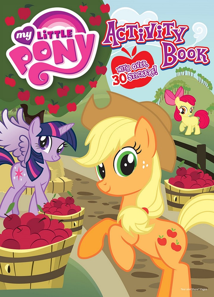 NEW My Little Pony 32-Page Coloring Book w/ Stickers Applejack Cover, Great Gift