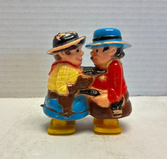 F4 VTG Marx Hard Plastic Dancing Couple & Gunslingers Ramp Walkers 1950’s