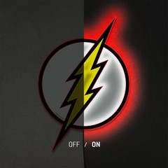 THE FLASH DC LOGO LIGHT Large LED 23″ Store Display Comic Sign BRANDLITE