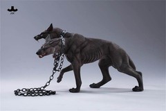 JXK 1/6 Fierce Hell Three-headed Dog Figure Animal Model Adult Xmas Gift Toys