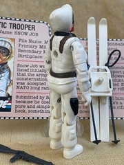 1983 GI Joe SNOW JOB – Great Figure w/ File Card – Bright White – 100% Complete