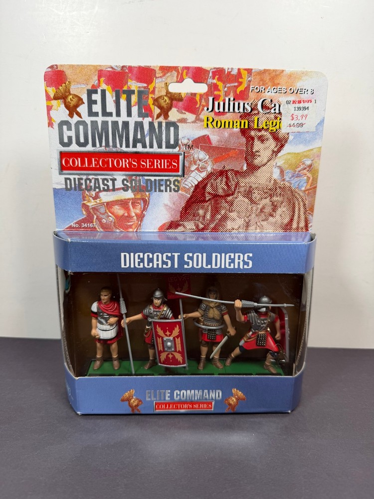 Blue Box Elite Command Julius Caesar Roman Legion Diecast Soldier Figure Set