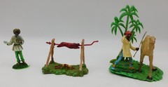 Nardi Diorama Lot 6 Plastic Figurines Bedouins 7/8 Cm Approx Nativity