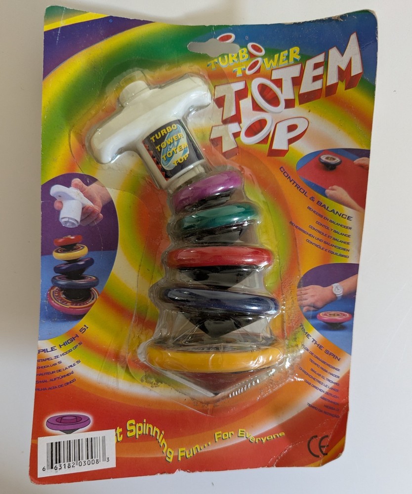 Turbo Tower Totem Top Wind Up Action New