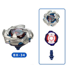 Beyblade BX-34 Cobalt Dragoon Blue Silver Spinning Top Gyro Toy w/Left Launcher