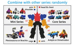 In Box Core Dinosaur Transform Ultra Chest Part Helmet Disk Figure Kids Toy Car