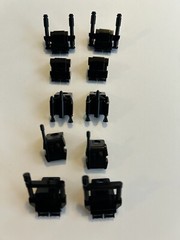 CAC Star Wars Clone Accessories Black Abs Plastic 10 pieces