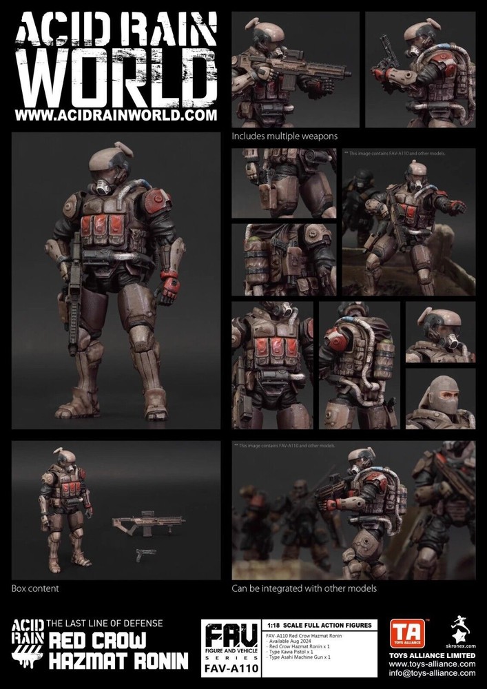 TOYS ALLIANCE x Acid Rain FAV-A110 Red Crow Hazmat Ronin 1:18 Figure