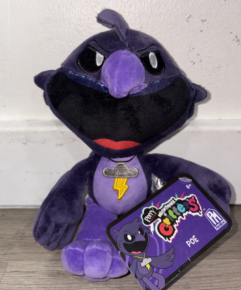 Original 1 PC Poe Poppy Playtime Nightmare Critters 8″ Plush Kid Favor NWT