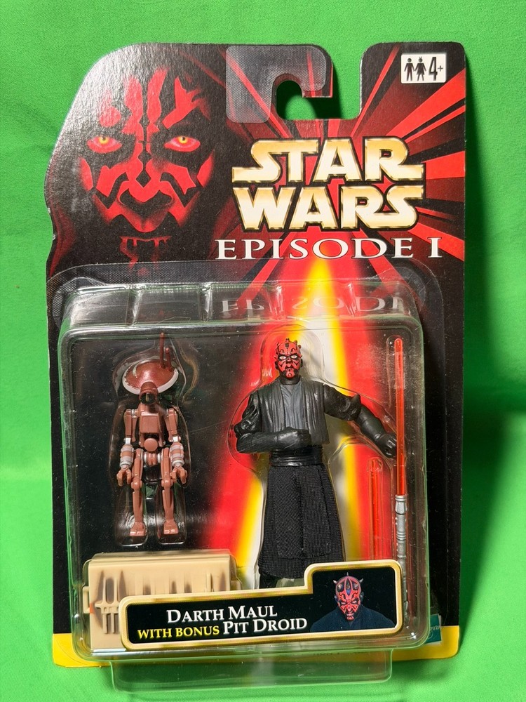 Star Wars Episode 1 Darth Maul with Bonus Pit Droid Brown Exclusive RARE