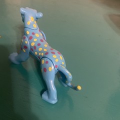 Rainforest Cafe Blue Cheetah Posable Collectible Souvenir Figure Discontinued