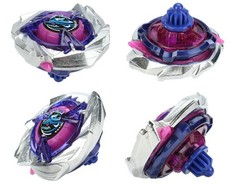 Burst Beyblade UX-15 Shark Scale Deck Purple Silver Spinning Top Gyro W/Launcher