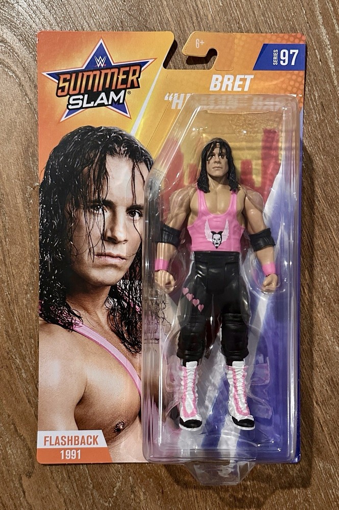 WWE Basic Series 97 Bret Hitman Hart Figure NEW Flashback 1991 Summer Slam