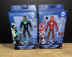 DC Multiverse John Stewart & Wally West Figures Click & Connect Ninja Batman