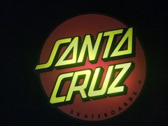 Retro Santa Cruz Skateboards logo light box sign display 1980’s vintage style