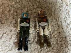 Vintage 1986 Coleco STARCOM Laser Rat And Rail Gunner Vehicles With 2 Figures