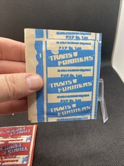 3 Transformers G1 Vintage Sachet Bag Stickers Book Spanish Panini Red & Blue