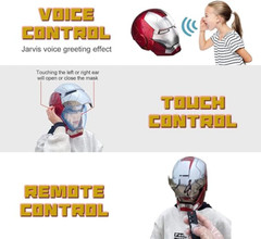 AUTOKING Iron Man MK5 1:1 Helmet Wearable Voice-control Mask Halloween Cosplay