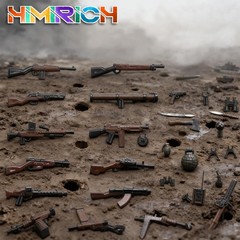 Explore with the 40-Piece Military Weapons Pack – Blackish Brown Fun for Boys 6+