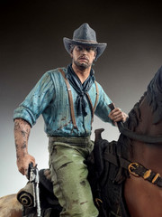 Red Dead Redemption 2 Arthur Morgan Horse Custom Hand Painted 3D Figure 25cm