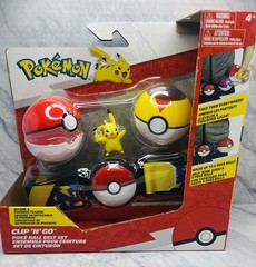 Pokemon Clip N Go Poke Ball Belt Set w/ Pikachu Figure NEW Sealed