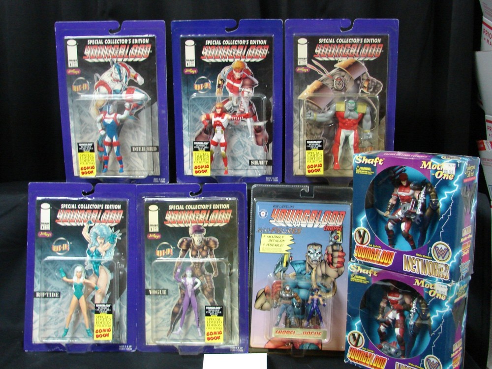 Lot Special Edition Youngblood Riptide Vogue Shaft Diehard Badrock action fig. +