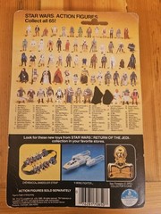 STAR WARS 4-LOM ROTJ 1983 KENNER 65 Back (Creased Card, Dented bubble)