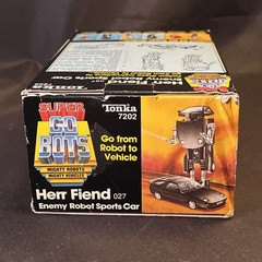 Super GoBots Herr Fiend Enemy Sports Car With Box & Styrofoam 1984 Tonka 7202