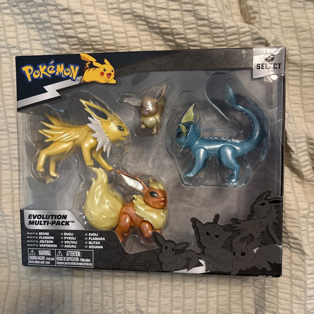 Pokemon Eevee Jolteon Vaporeon Flareon Select Evolution Multi Pack Action Figure