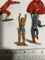 Rare Vintage 1966 Ideal Toys DC Comics Heroes Set – Batman, Superman, Flash etc