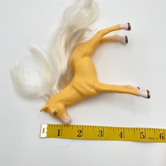 Vintage Playskool 1993 Yellow Horses Set 2 Blonde Mane Tails Stable Pony Figures
