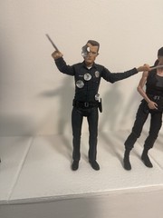 NECA Terminator Lot 2 Motorcycle Cops Sarah Connor & The Terminator Extra Heads