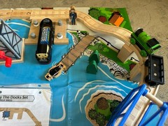 Learning Curve Wooden Thomas Train Down By The Docks Set! VGUC! Extras