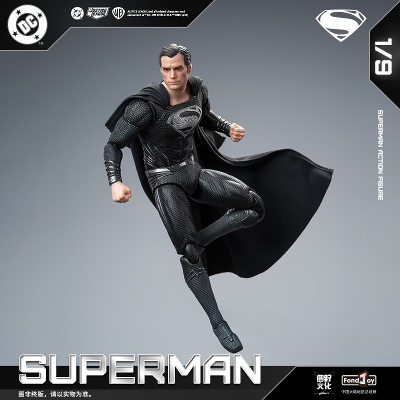 [In Stock] HIPLAY Fondjoy Black Superman 2.0 DC1026 Action Figure