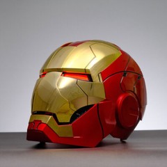 US!!! 2024 Iron Man MK5 1:1 Helmet Wearable Voice-control Mask Cosplay Gold Gift