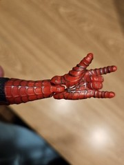 2004 Marvel Spider-Man Fully Jointed Action Figure Red and Black Plastic